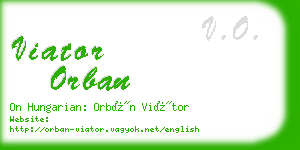 viator orban business card